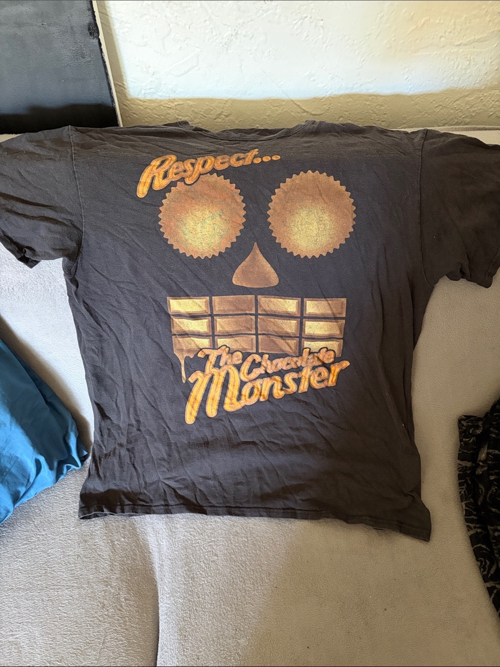 Respect The Chocolate Monster Graphic T‑Shirt - Brown
